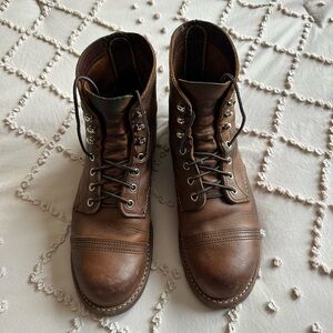 Men's Red Wing Shoes Iron Ranger Dark Brown Leather Boots